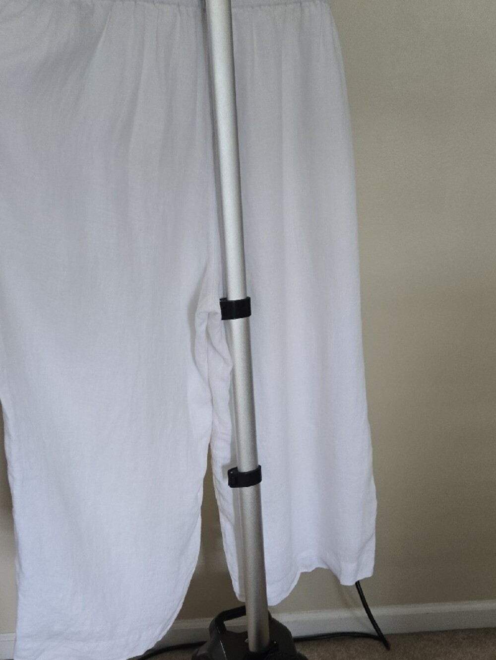 J. Crew White Elastic Waist Wide-Leg Pants - Picture 5 of 5